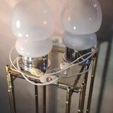 Pair of vintage space age lamps in murano glass 26x14 1960 to 70
