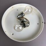 Modernist glass and metal ceiling light by Doria Lights, 1970s, Germany