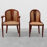 Set of 10 Art Deco chairs by De Coene, Belgium 1935