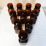 Amber glass jar