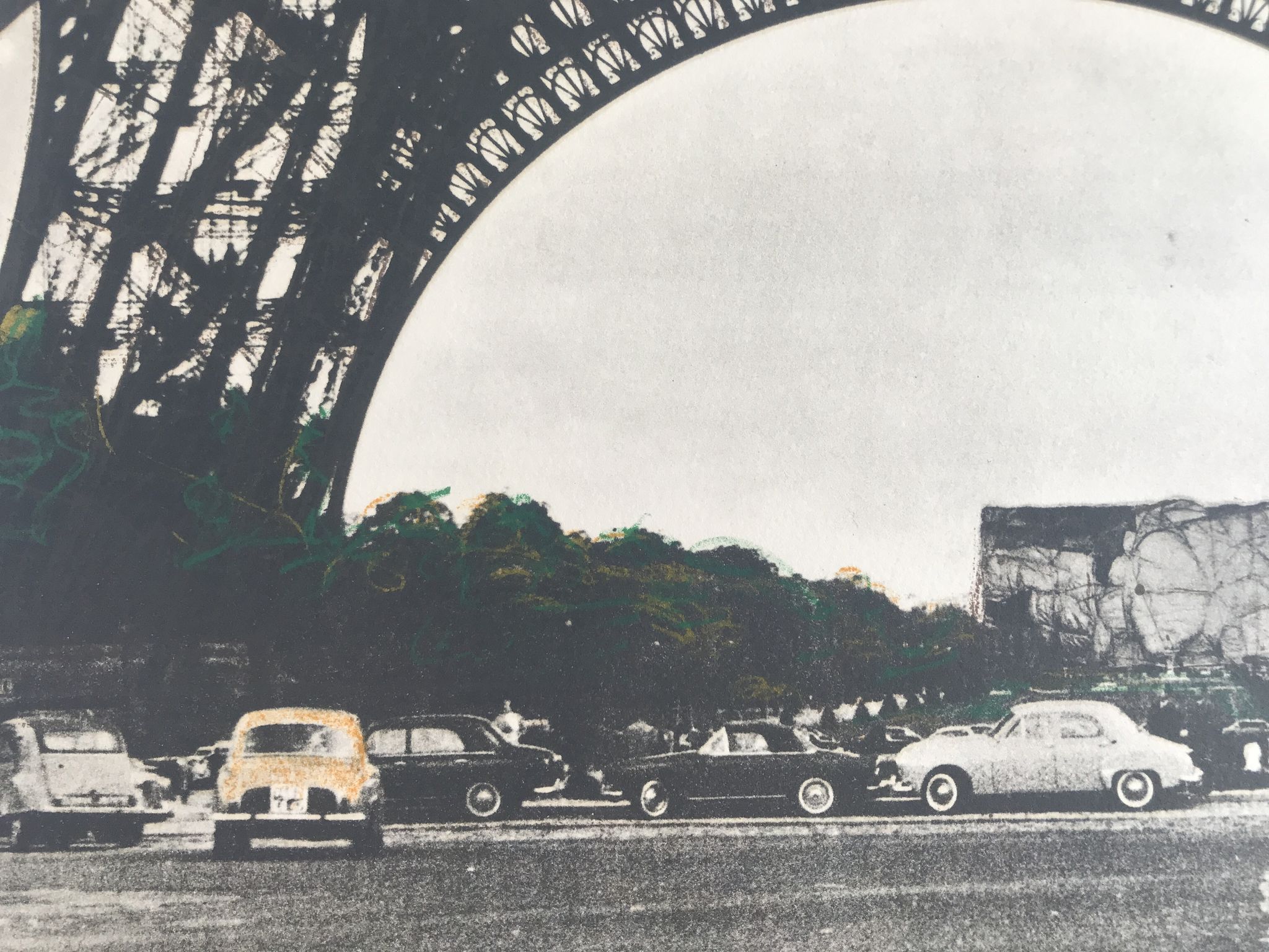 Original lithograph signed by CHRISTO, Wrapping of the Ecole Militaire, 1970
