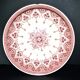 Salad bowl planter in earthenware sarreguemines u&c arabesque red calcutta