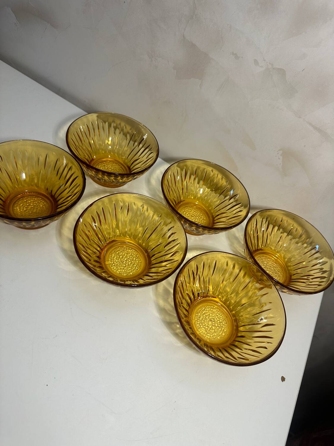 Vintage Vereco amber bowls