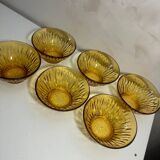 Vintage Vereco amber bowls