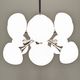 Sputnik chandelier with 12 frosted glass lights, Italy circa 1970.