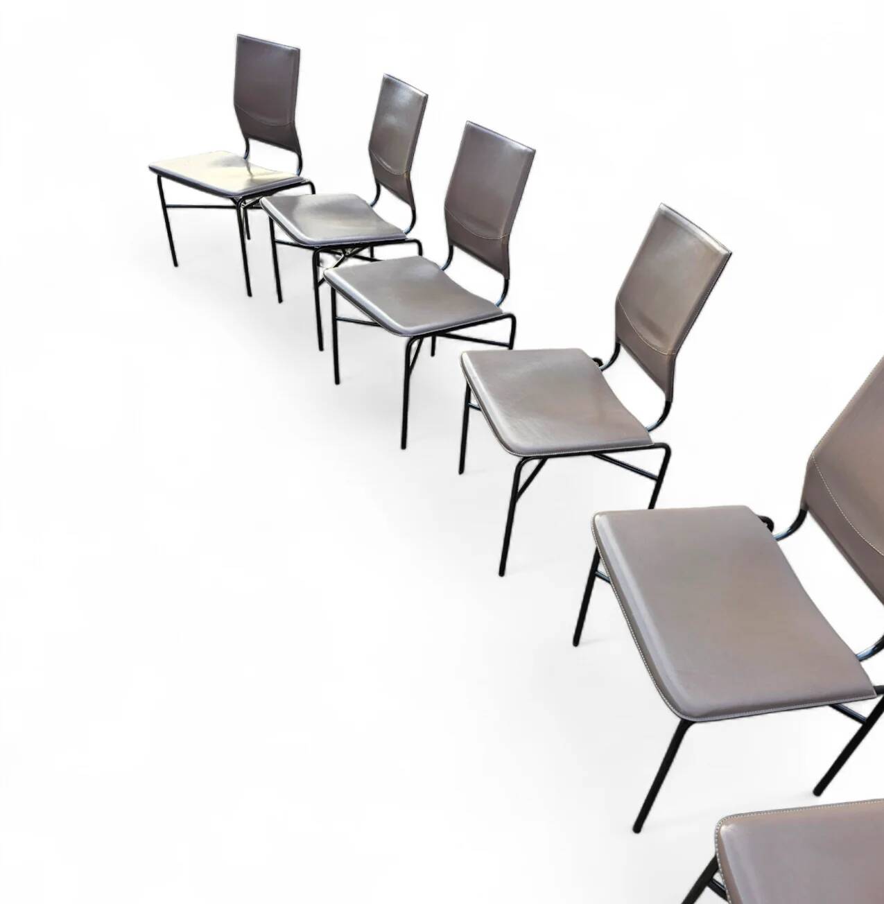 6 x dining chairs designed by Ross Littell / Matteo Grassi