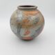 Unsigned stoneware round vase