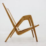 1970s Jan Vaněk Oak armchair, Czechoslovakia