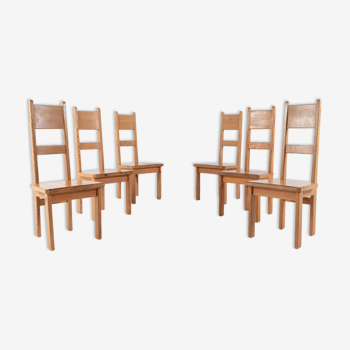 Set de 6 chaises en pin par Roland Wilhelmsson pour Karl Andersson & Söner Suède 1960