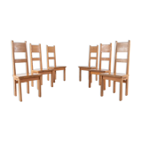 Set of 6 pine chairs by Roland Wilhelmsson for Karl Andersson & Söner Sweden 1960