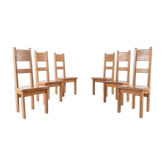 Set of 6 pine chairs by Roland Wilhelmsson for Karl Andersson & Söner Sweden 1960