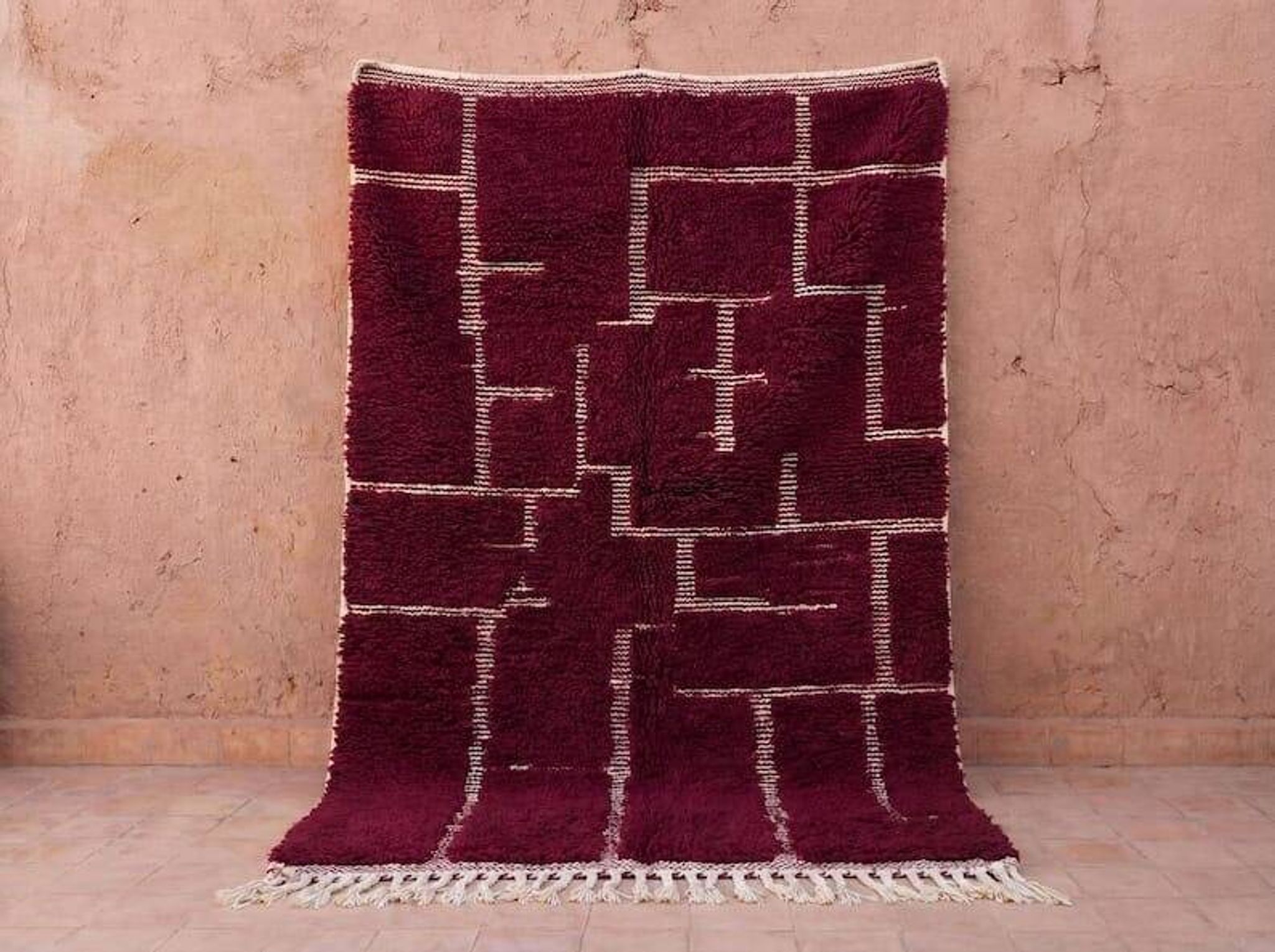 Handmade traditional pure natural wool rug size 200/300 cm