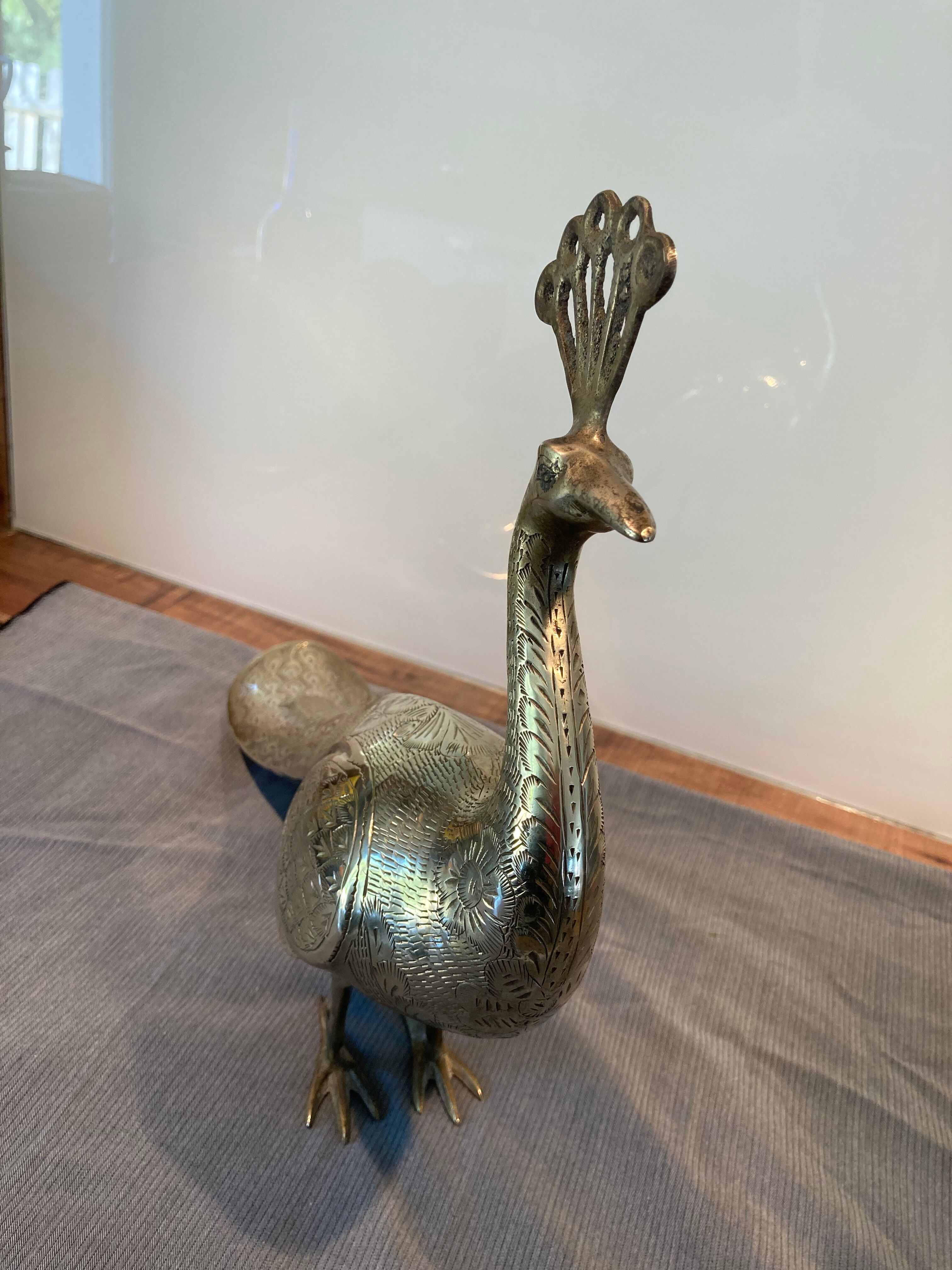 Brass peacock