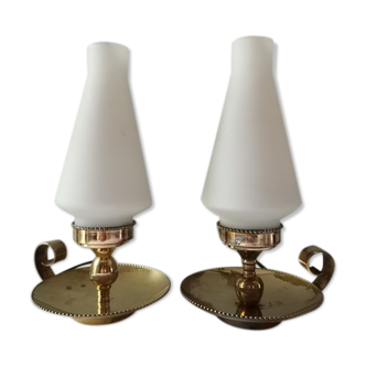 Lampes de chevet Italiennes Stilnovo modèle 8054