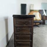 Spanish-style bedside table in natural wood