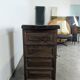 Spanish-style bedside table in natural wood