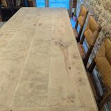 Old farmhouse table in elm