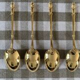12 silver vermeil neck brace mocha spoons
