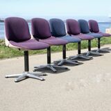6 Wilkhahn "space age" chairs, circa 1970.