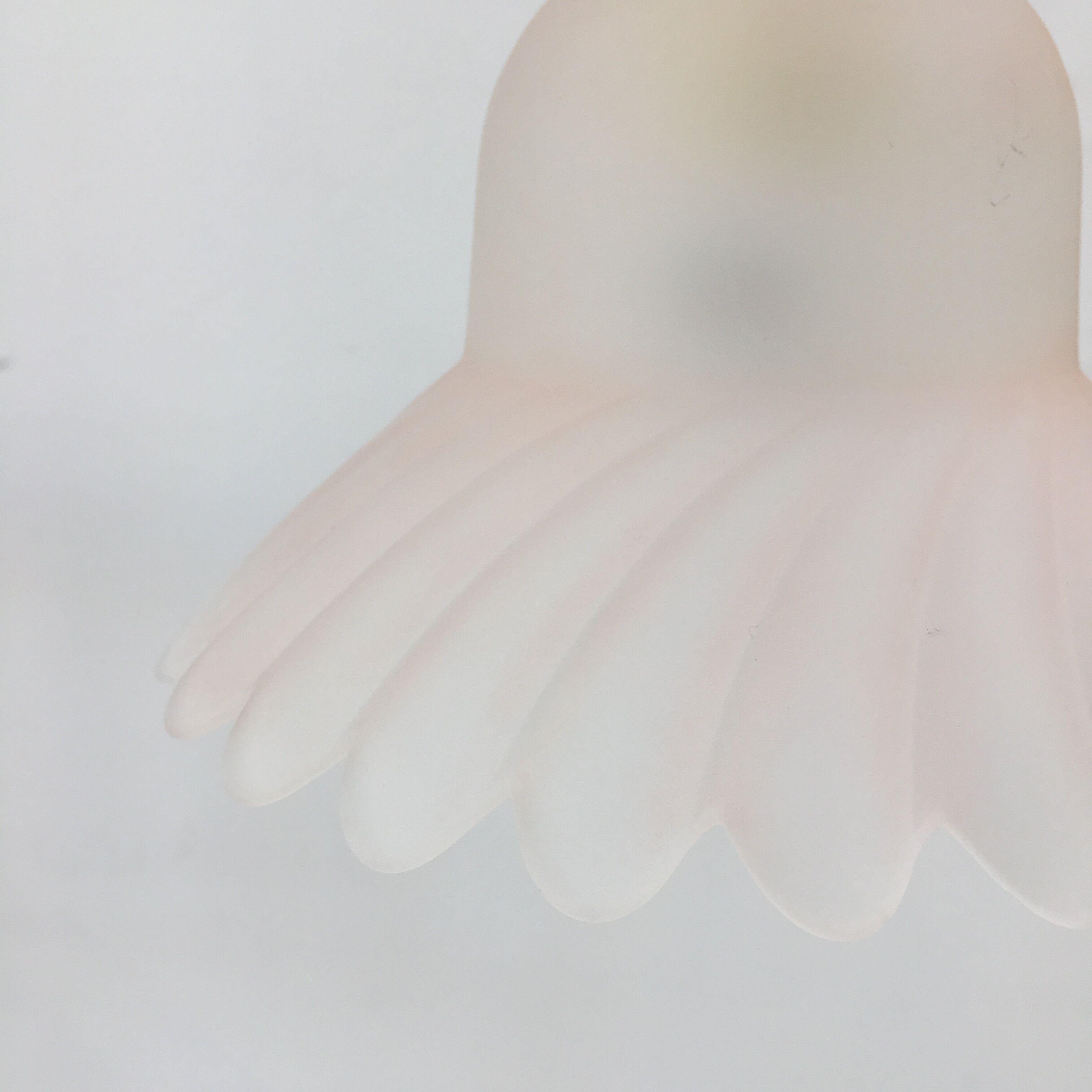 Flower walk lamp in frosted glass