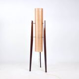 Lampe fusée sur pied de l'ère spatiale en fibre de verre rose, Tchécoslovaquie des années 1960