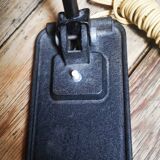 Modernist lamp in black lacquered sheet metal