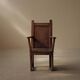 Peasant armchair in solid oak, France, 19th century