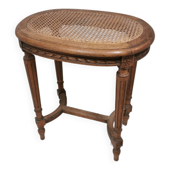 Bench, louis xvi style piano stool, seat cannée