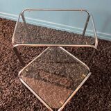 Pair of nesting tables or end of Space age sofa from the 80s
