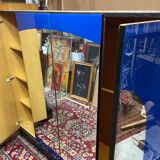 Vintage blue mirror wardrobe from the 70s.