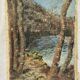 Old oil painting Franchard Forest Fontainebleau 19th century
