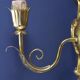 Pair of walled carved wood wall lamps