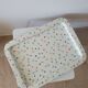 Metal flower-patterned tray