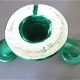 Pair of vintage green ceramic candlesticks