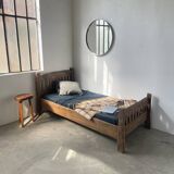 Brutalist Aranjou elm bed