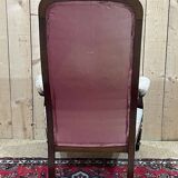 19th century Voltaire armchair in walnut - L=68cm, D=78cm, H=1m07, seat H=40cm.