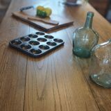 Large solid oak farmhouse table with two drawers 260 cm x 100 cm