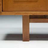 Brutalist Oak Cabinet, Belgium, 1960s