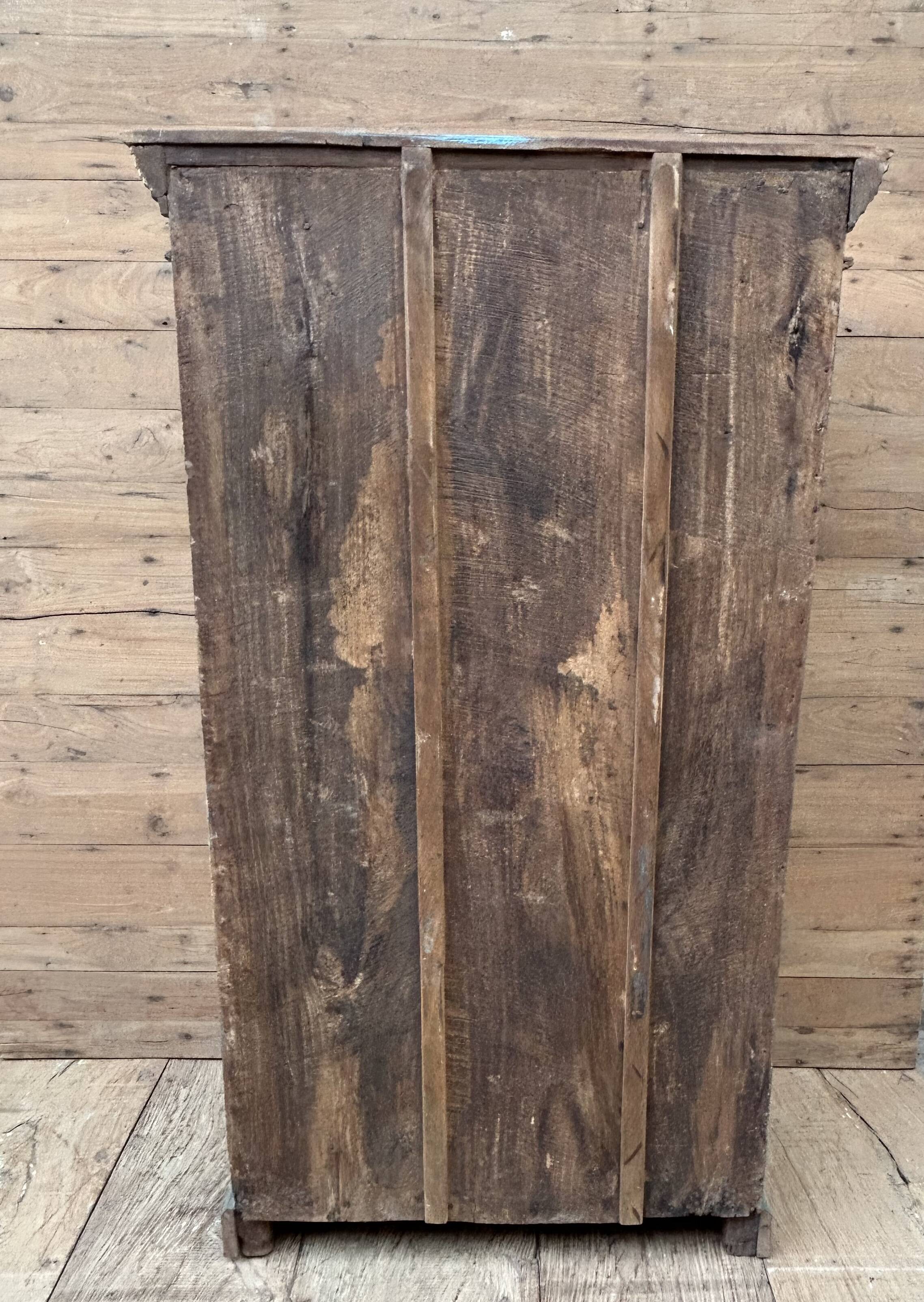 Rajasthani wardrobe in Burmese teak with original patina.