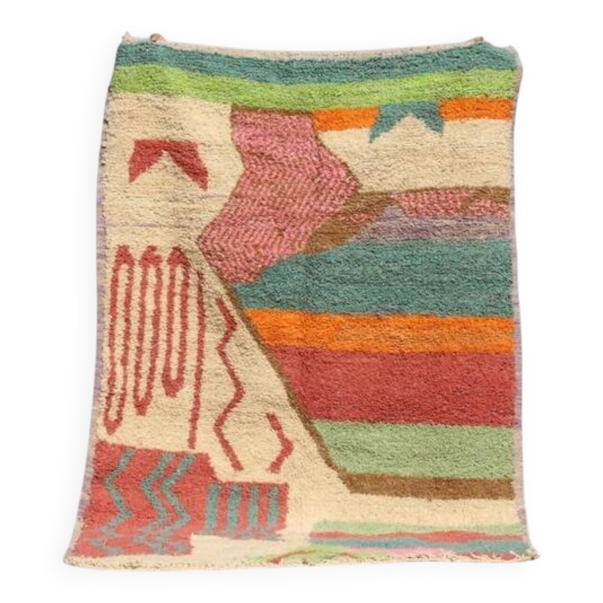 Traditional handcrafted Berber rug, size 140 x 260 cm