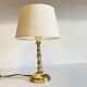 Solid brass lamp and fabric, 60s