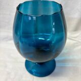 Duck blue Italian glassware vase