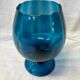 Duck blue Italian glassware vase