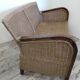 Bench seat and armchair in old rattan