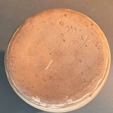 Painted terracotta scroll vase, La Borne circa 1960 by Anne-Marie Sybsema de Bay.