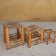 Vintage Berber wooden and straw set