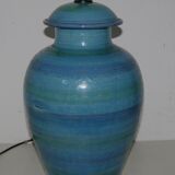 Ceramic lamp foot by Aldo Londi for Bistossi in the Rimini blue series