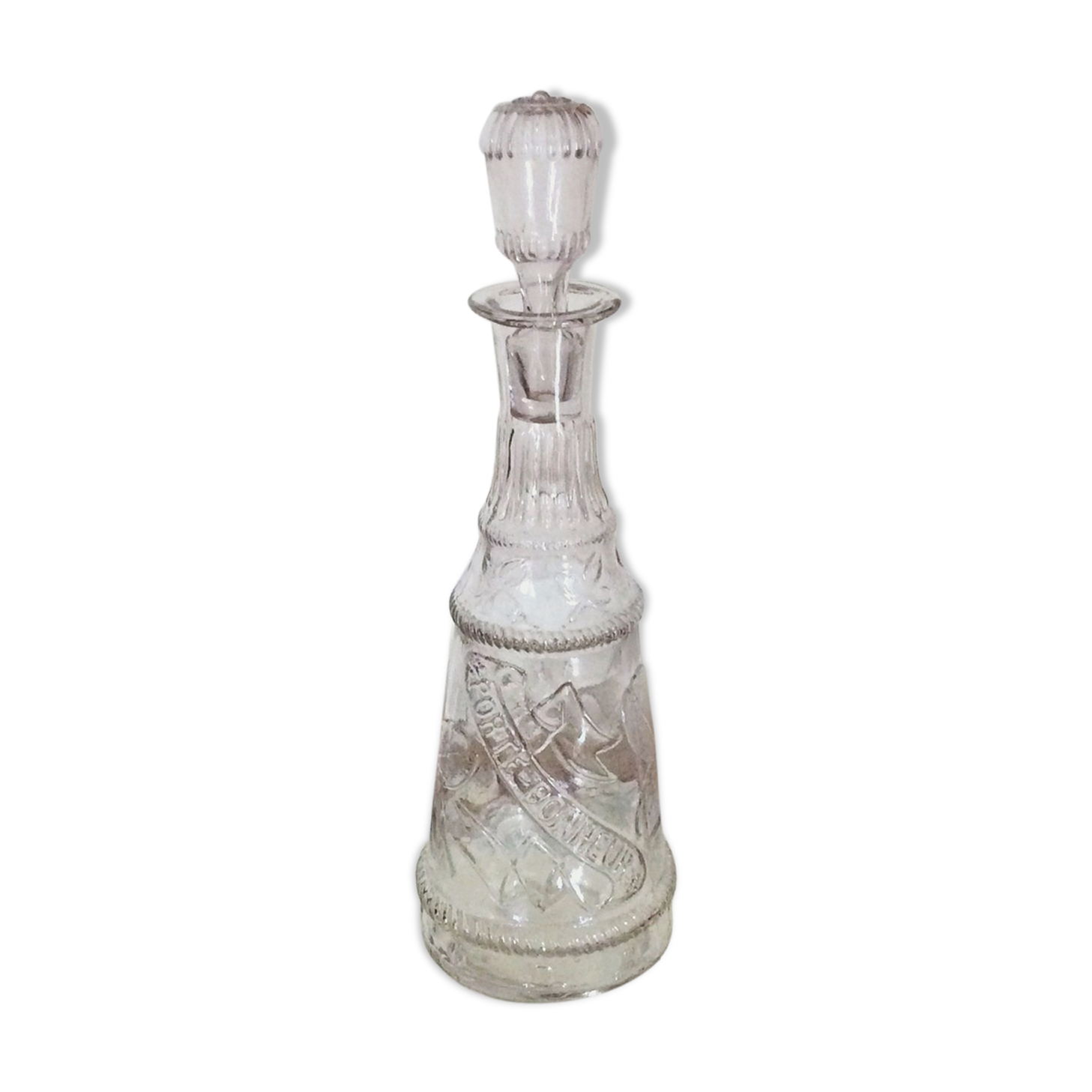 Carafe verre trèfle "porte bonheur"