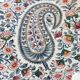 Gien earthenware plate – Floral paisley pattern – Scalloped edge