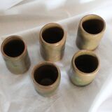 Lot de 5 verres en grès
